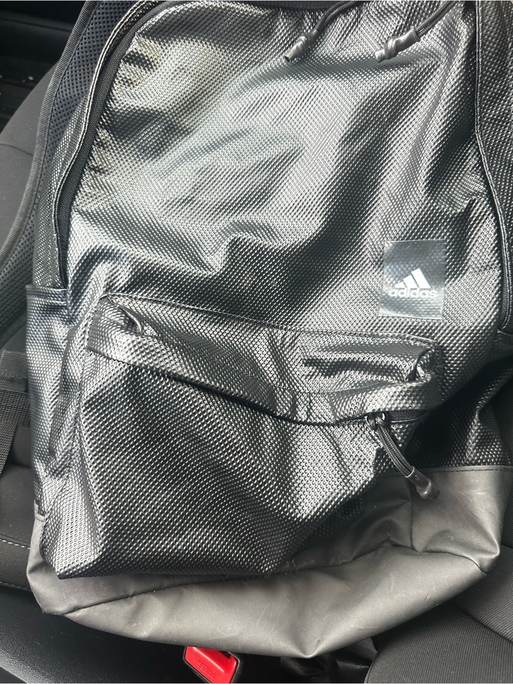adidas Black Textured Backpack